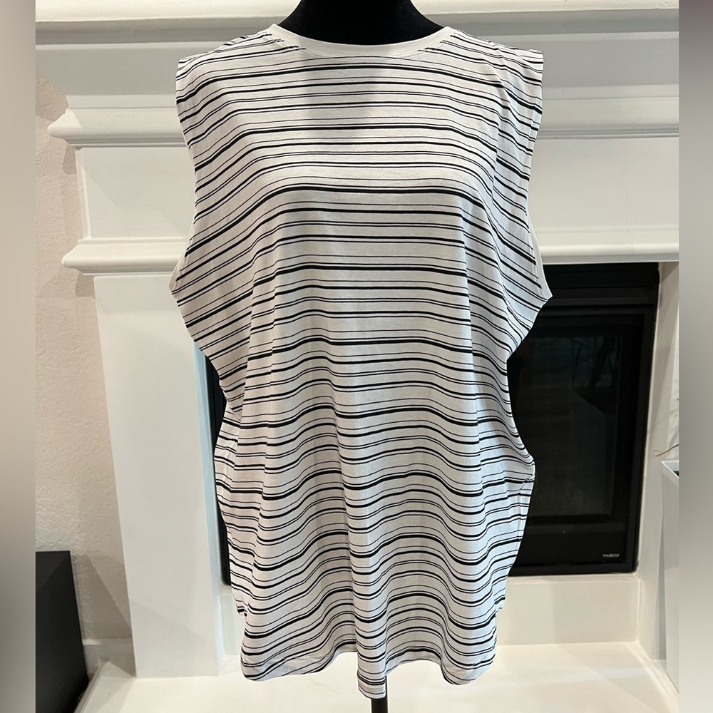 Lululemon Athletica Black and White Striped Top